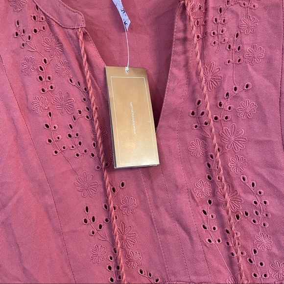 FRANCESCA’S Collection Dress Embroidered Tassel Pink Women’s size extra small - Picture 4 of 10